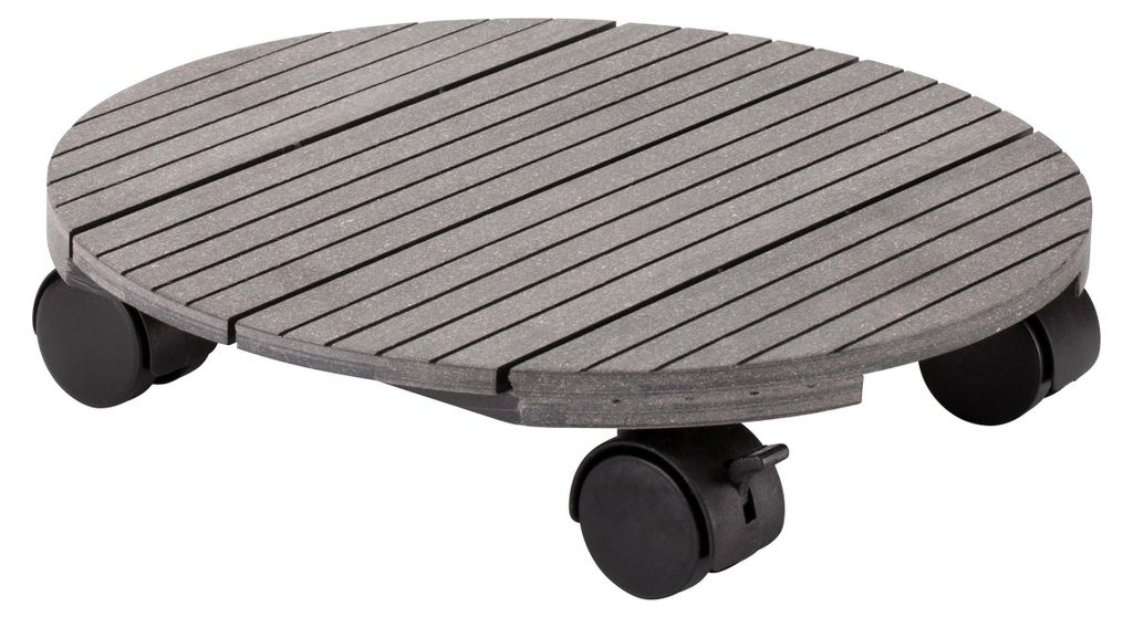 Form Plastic Plant Pot Trolley - Grau - Rund - max 80 Kilo