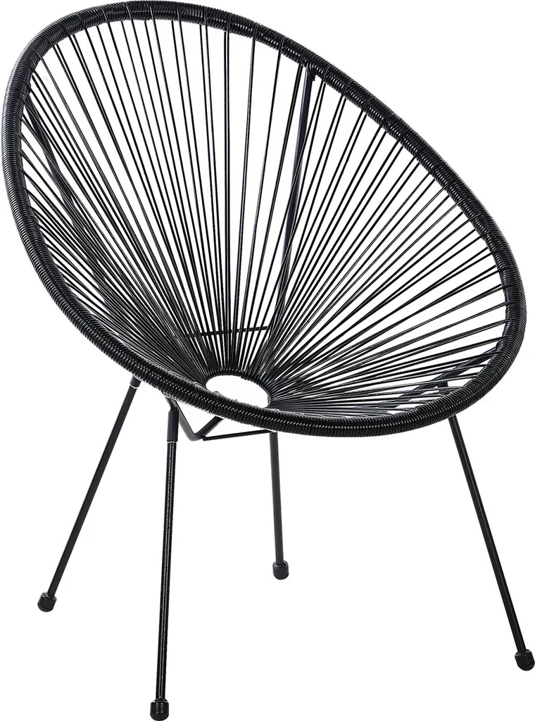 Chaise Technorattan Noire Acapulco II Lumarko - Fauteuil Design Jardin