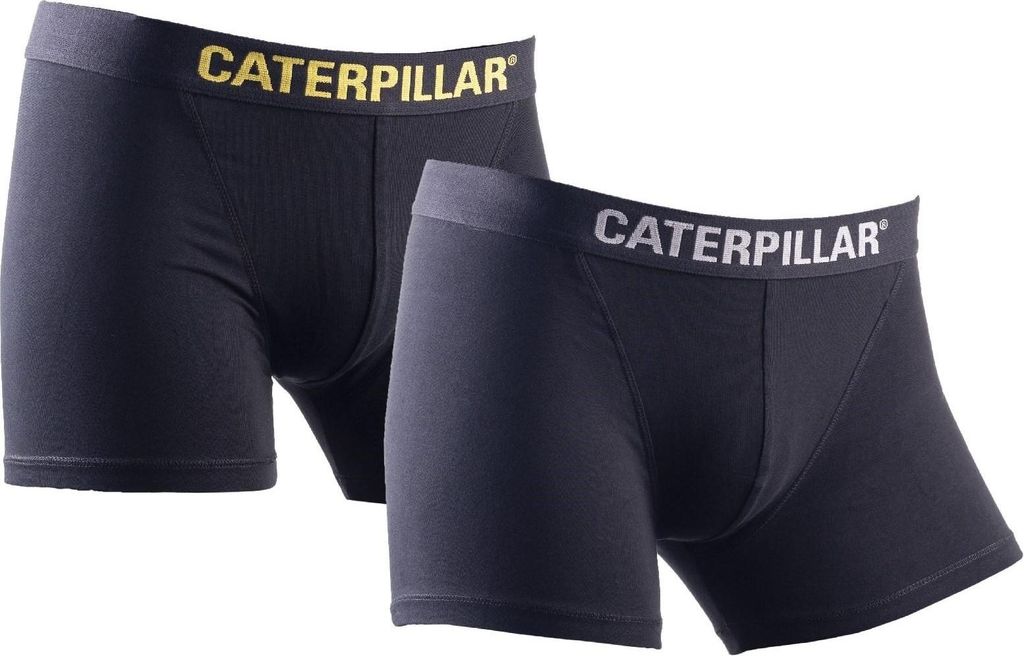 Caterpillar Herren Boxershorts (2er Pack) FS6916 (M) (Schwarz/Gelb/Charcoal)