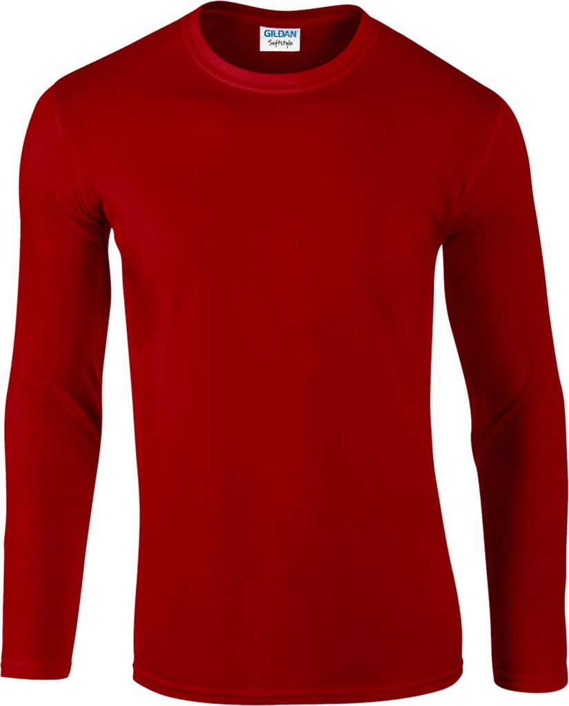 Gildan Soft Style T-Shirt für Männer (5 Stück/Packung) BC4808 (S) (Rot)