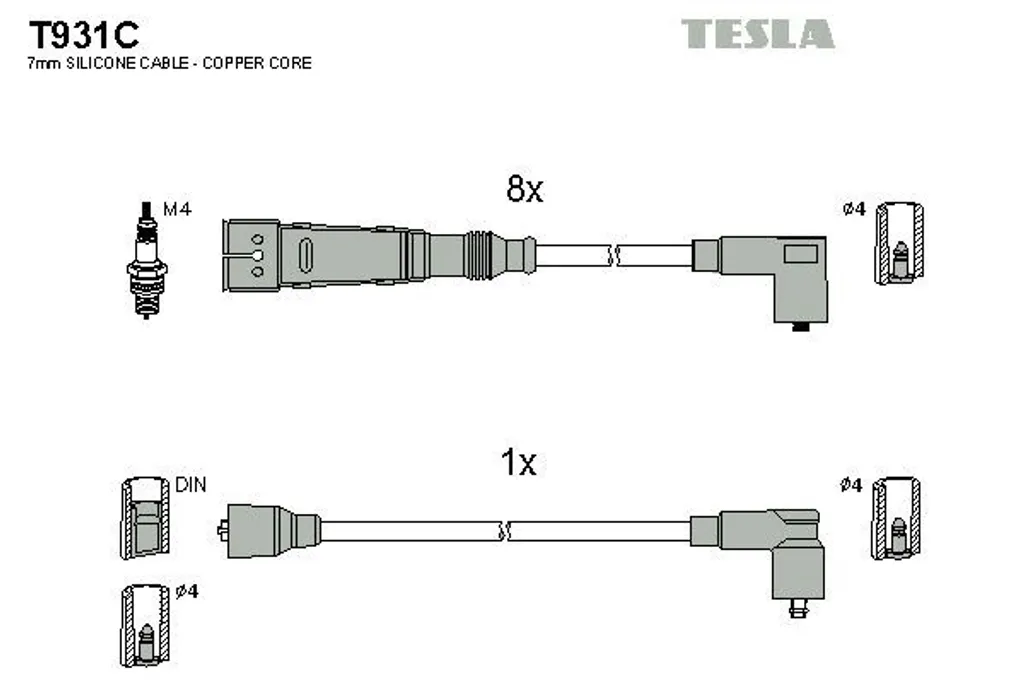 Faisceau d'allumage TESLA T931C anti-ratés pour Mercedes W116 R107