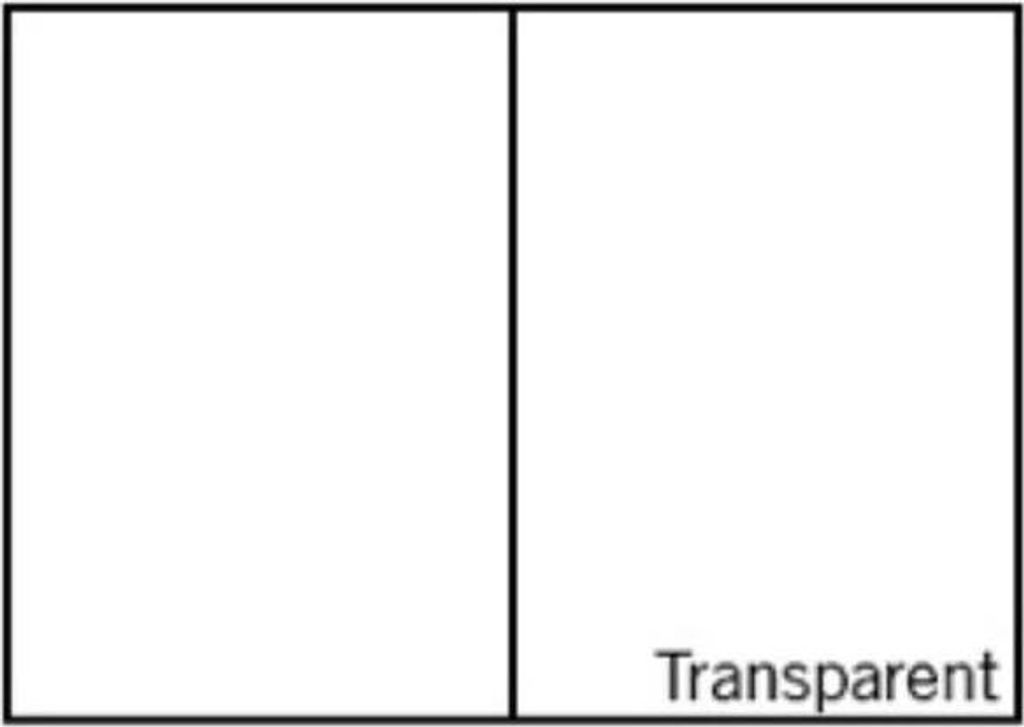 Doppelkarte A6 hoch VE=5 Stück transparent weiß