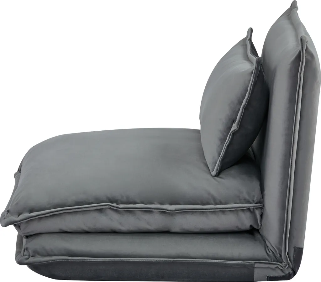 Lit d'appoint 1 place Umeå gris - Fauteuil modulable pour studio - 9