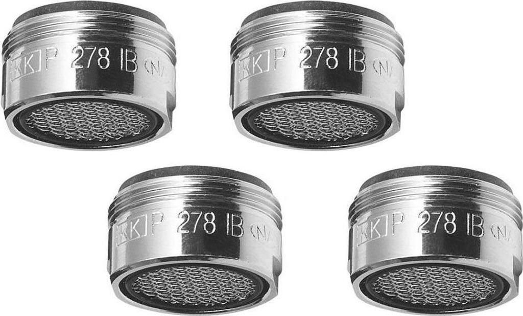 SET 4x aeratore filettatura esterna M20x1, cromo Immagine del prodotto 