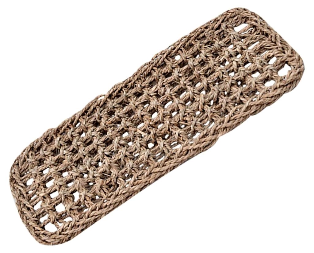 Gewebte Reptilienmatte aus Seegras klein 20x14x2cm waschbar und langlebig Spielmatte für Eidechsen und Schlangen Haustierzubehör für Terrarien