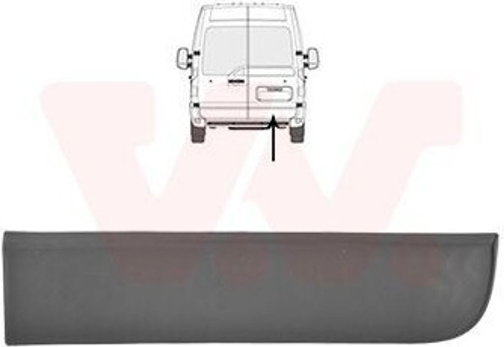 VAN WEZEL Zierleiste für die Tür Hinten Rechts Leiste für OPEL Movano B Kastenwagen (X62) 3799432