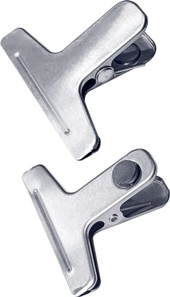 Fermagli Magnetici Easy Work Acciaio Inox 75mm Argento - Set 4 Pezzi