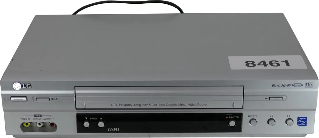 Magnétoscope VHS LG LV4981 - Lecteur Vidéo Noir Haute Fidélité et Qualité
