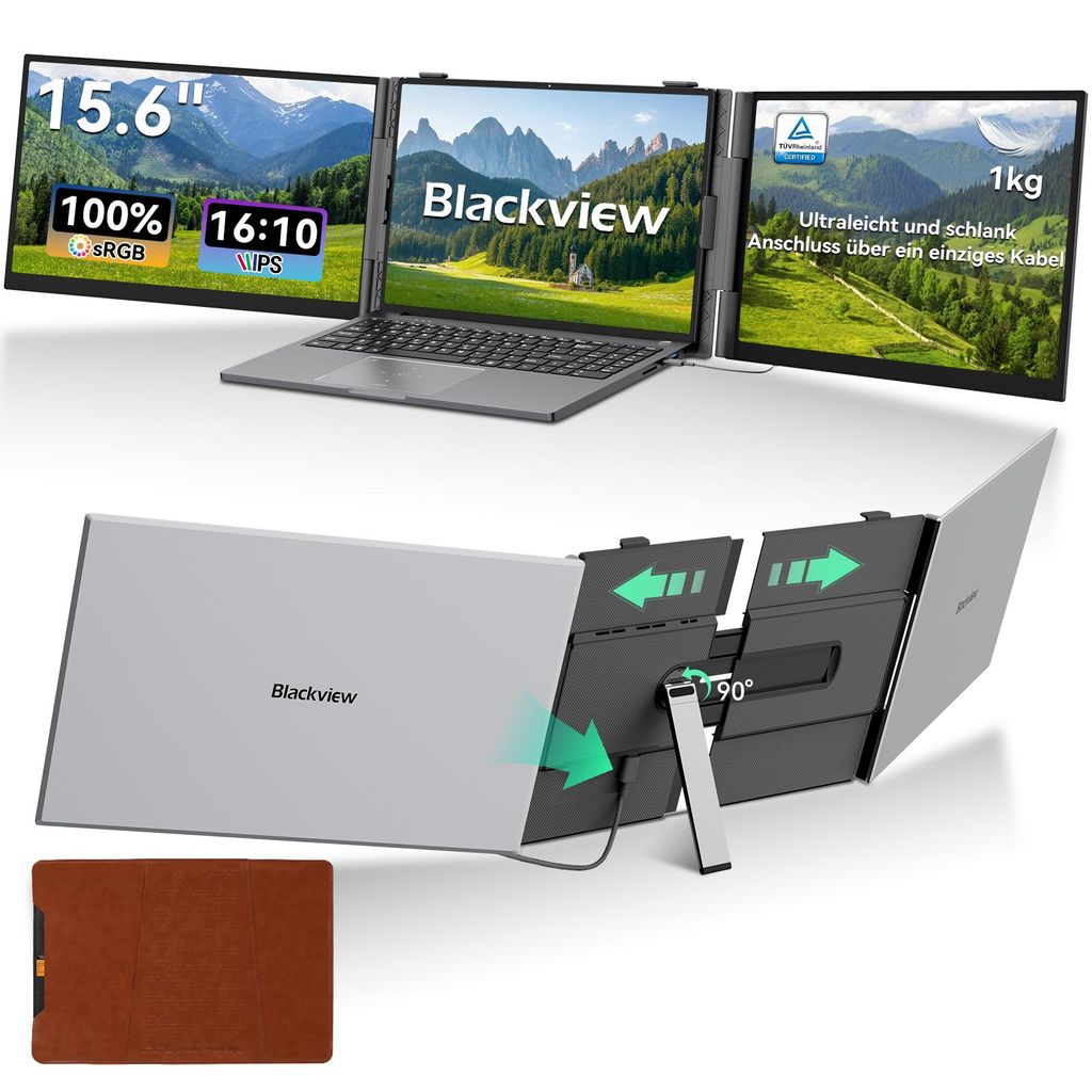 Blackview DCM8 Pro 15,6" FHD, Dual-Screen Tragbarer Monitor Produktbild 