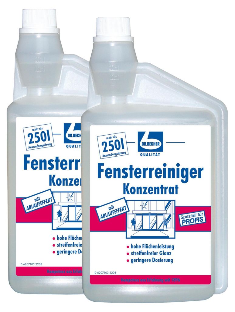 2x Dr. Becher Fensterreiniger Konzentrat - 1 Liter - Produktbild 