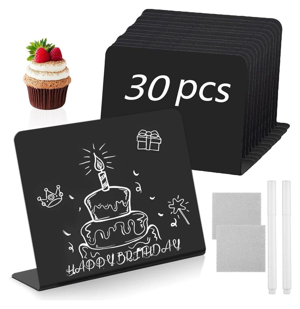 30 Stück Kreidetafel Klein, Mini Tafeln zum Beschriften, Produktbild 