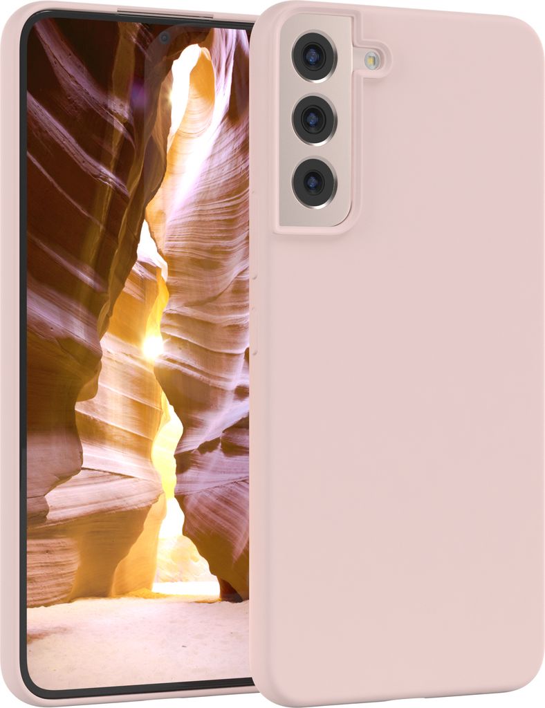 EAZY CASE Silikonhülle für Samsung Galaxy S22 Plus 5G Silikon Backcover Schutz in Rosa