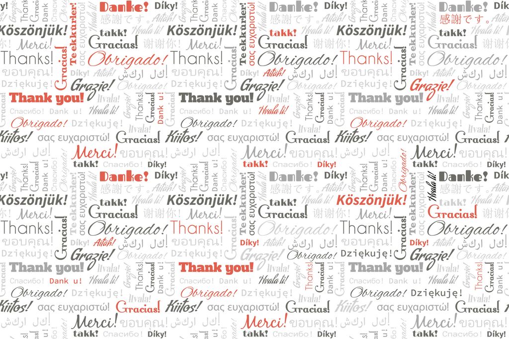 Fototapete - Thank You 375x250cm - Vliestapete