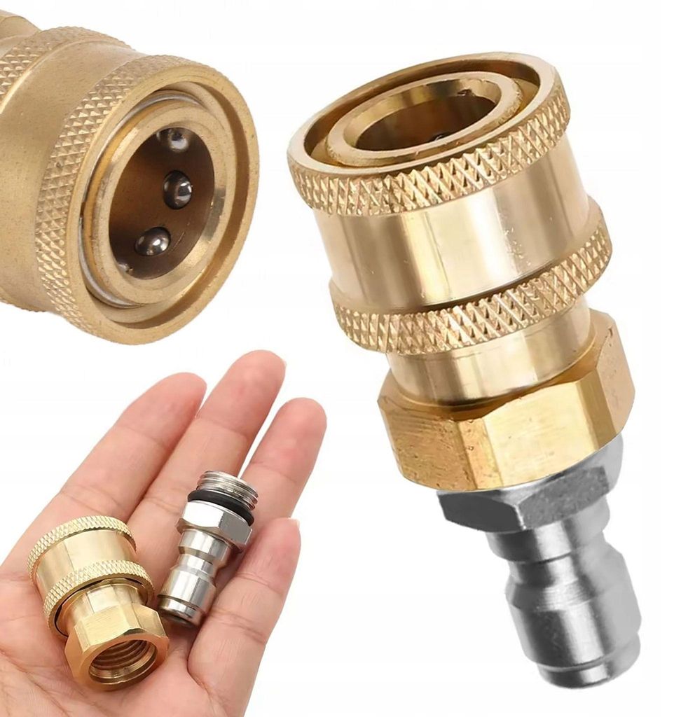 Schnellkupplungsadapter 1/4" auf 1/4" – Messing & Edelstahl Produktbild 