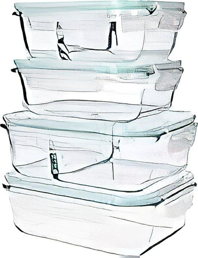 4er-Set Frischhaltebehälter aus Glas – Meal-Prep-Behälter mit Deckel – 4x Frischhaltebehälter aus Glas – BPA-frei – Luftdicht – Aufbew...
