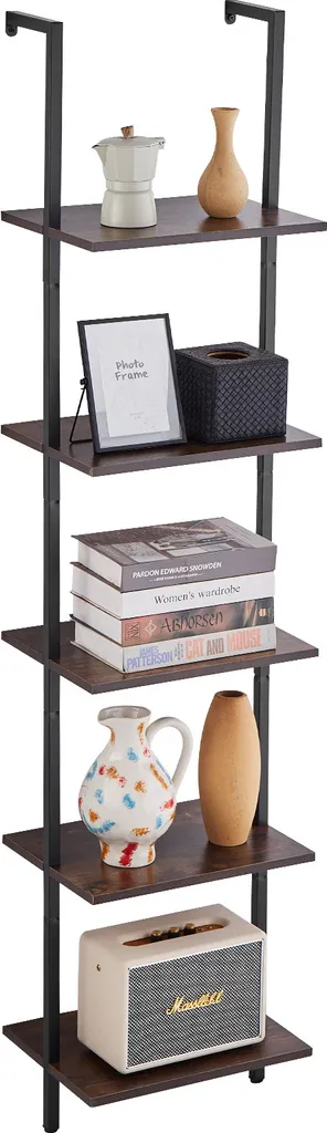 Étagère de Stockage Murale Robuste 5 Niveaux pour Ranger Petits Objets