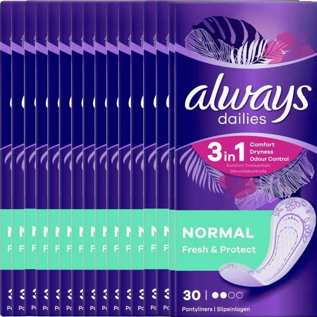 Always Dailies Fresh & Protect Protège-slips Fins et Respirants x450