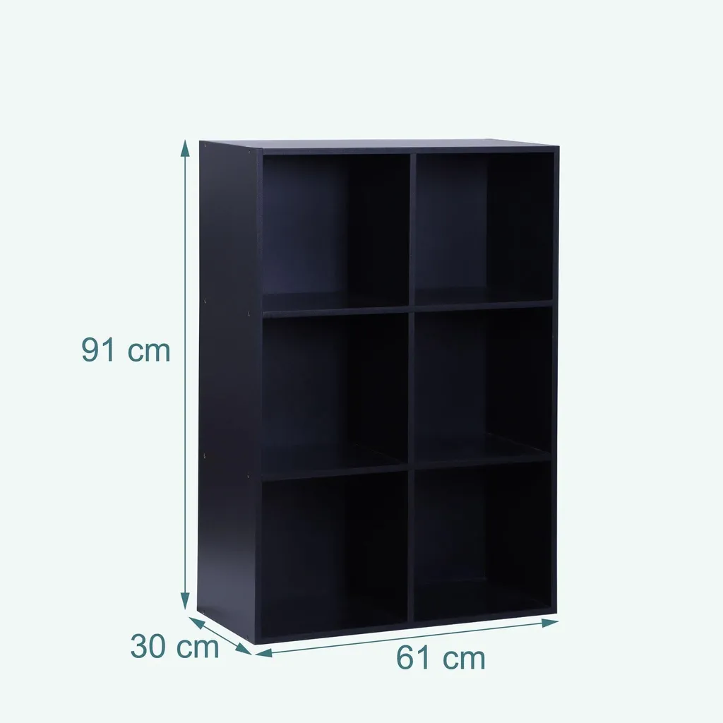 Étagère de rangement à casiers ouverts meuble bibliothèque modulable