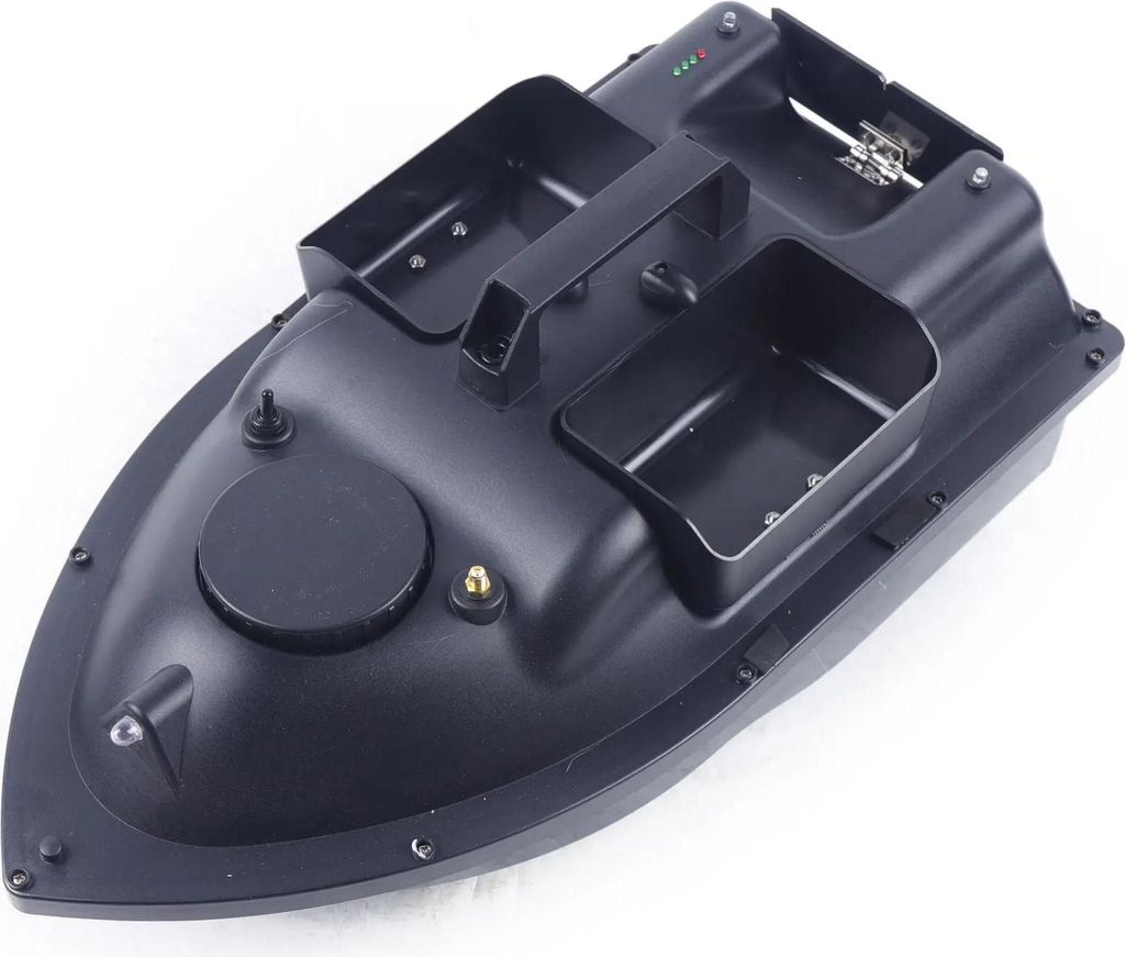 Fischköder Futterboot - RC Bait Boat für Angeln - Funkreichweite 500 m - Tempomatfunktion - LED-Nachtlicht - Schwarz