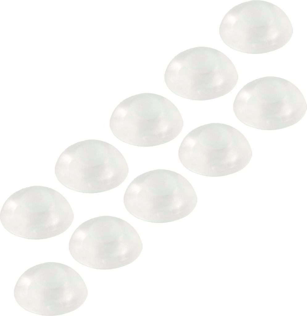 vasalat Wandtürstopper Set - Türpuffer 32mm, Höhe 12mm - Türstopper selbstklebend ideal zum Schutz von Wand & Tür, transparent - 10 Stück