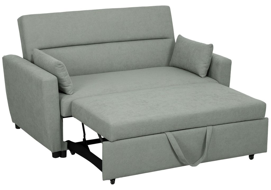 HOMCOM slaapbank, 2-persoons sofa met slaapfunctie, Productafbeelding 