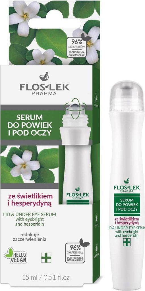 Augenlid- und Augenpartie-Serum mit Augentrost und Hesperidin 15 ml /Roll-on