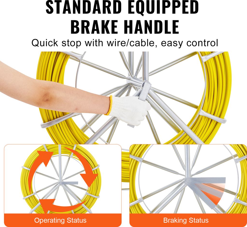 Produktbild von Glasfaserstab 100m Fiberglas Fischband 100m 6mm Mit Stahlständer
