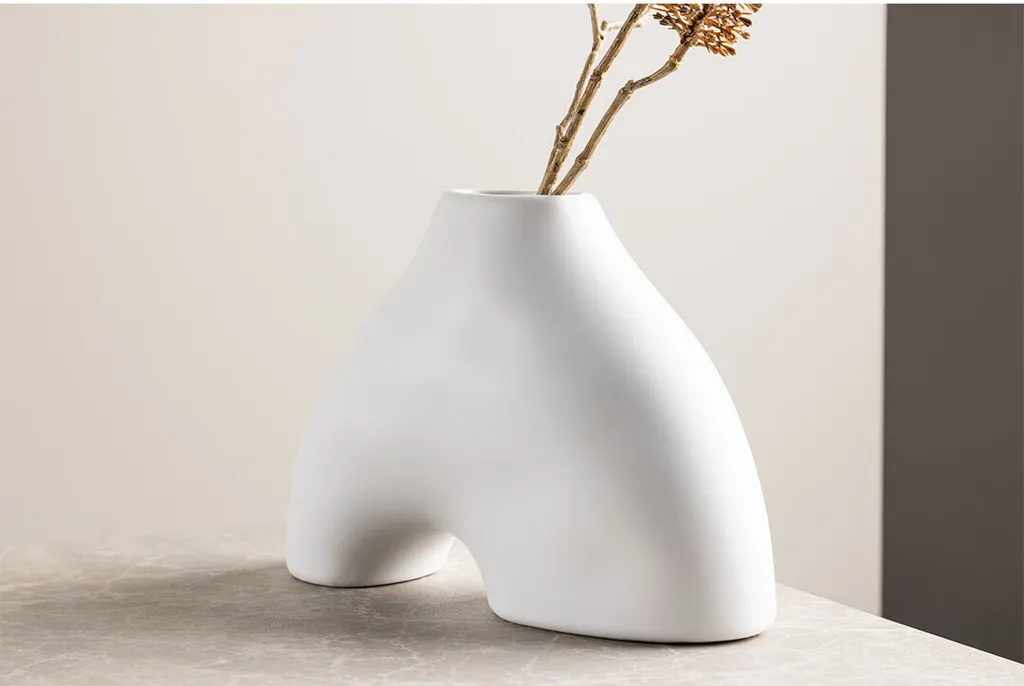 Vase blanc Kento Venture Design - Finition mate et forme épurée chic - 5