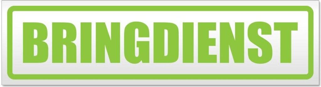 Kiwistar - Autoaufkleber - Lindgrün - 20 x 5,3 cm - Bringdienst - Hinweis Aufkleber Sticker für Auto, Kfz, Fahrrad, PKW, LKW