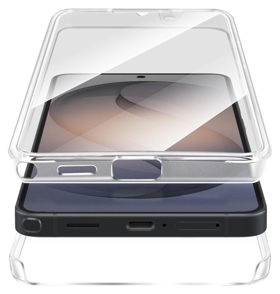 Avizar, 360° Vollschutz Hülle aus Silikon für Samsung Galaxy S26 Ultra, Transparent