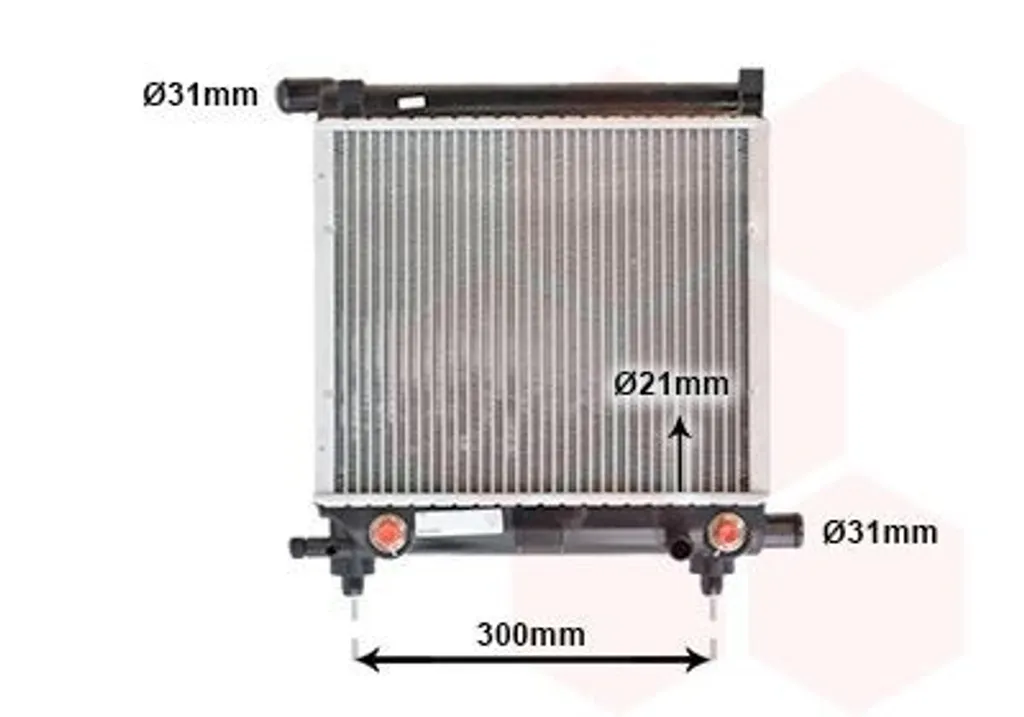 Radiateur Van Wezel Mercedes 124 Classe E en Aluminium Haute Résistance