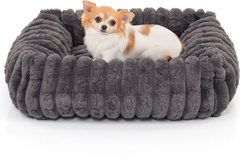 Hundebett Mary · Breitcord Optik · anthrazit · S · ca. 51 x 46 x 15 cm