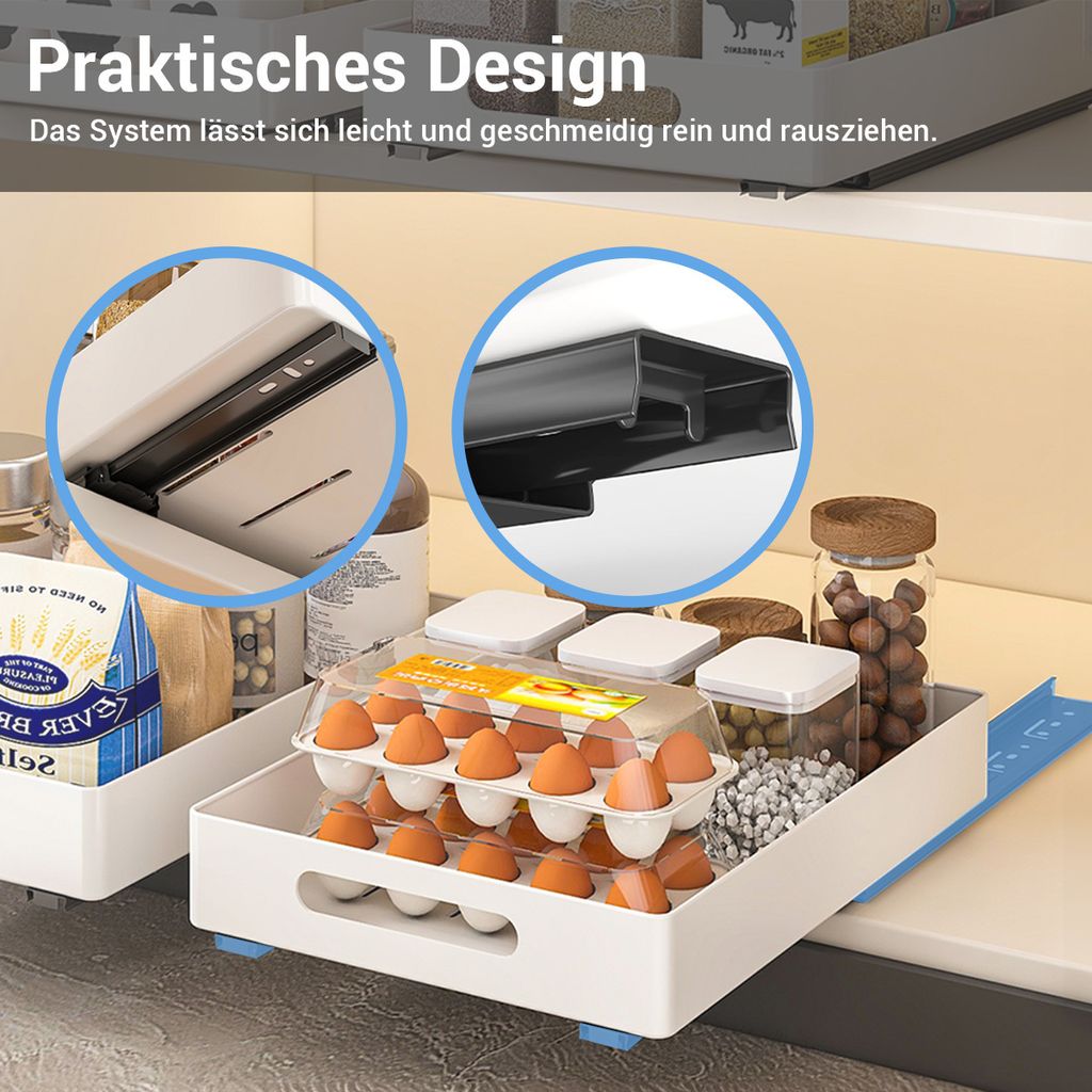 Heikoeco® Teleskopschublade, Schrank-Organize, ausziehbarer Produktbild 3