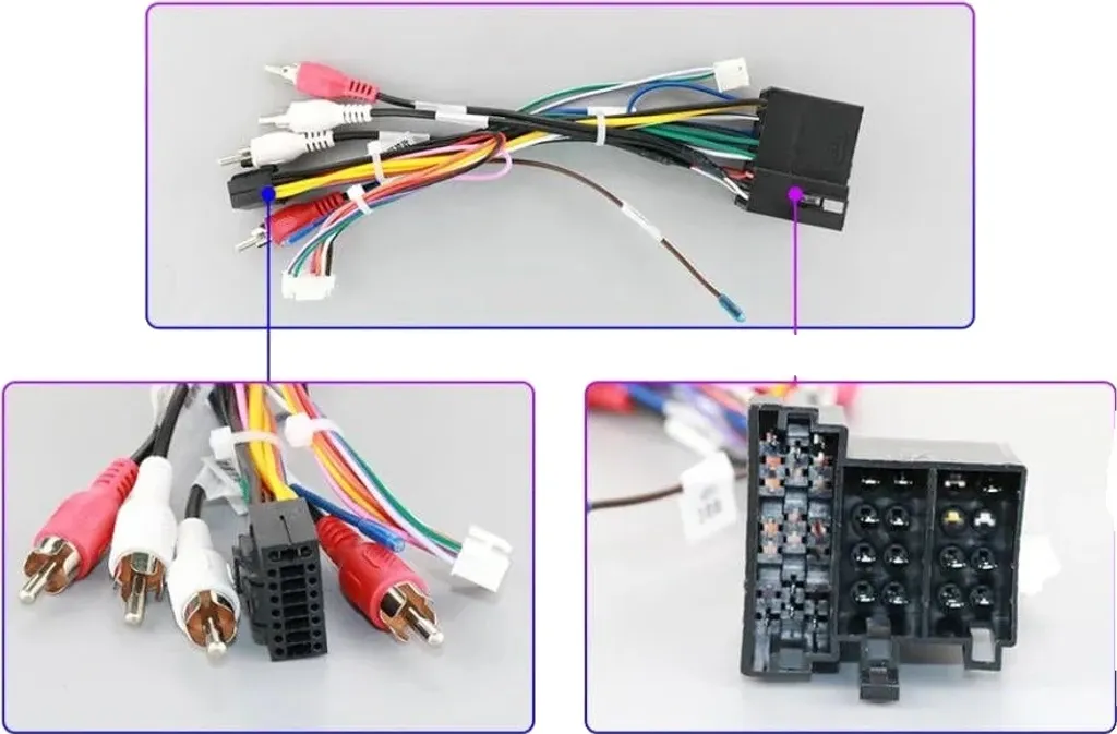 Faisceau de Câblage Autoradio Universel Double DIN - Adaptateur Écran 2.5"