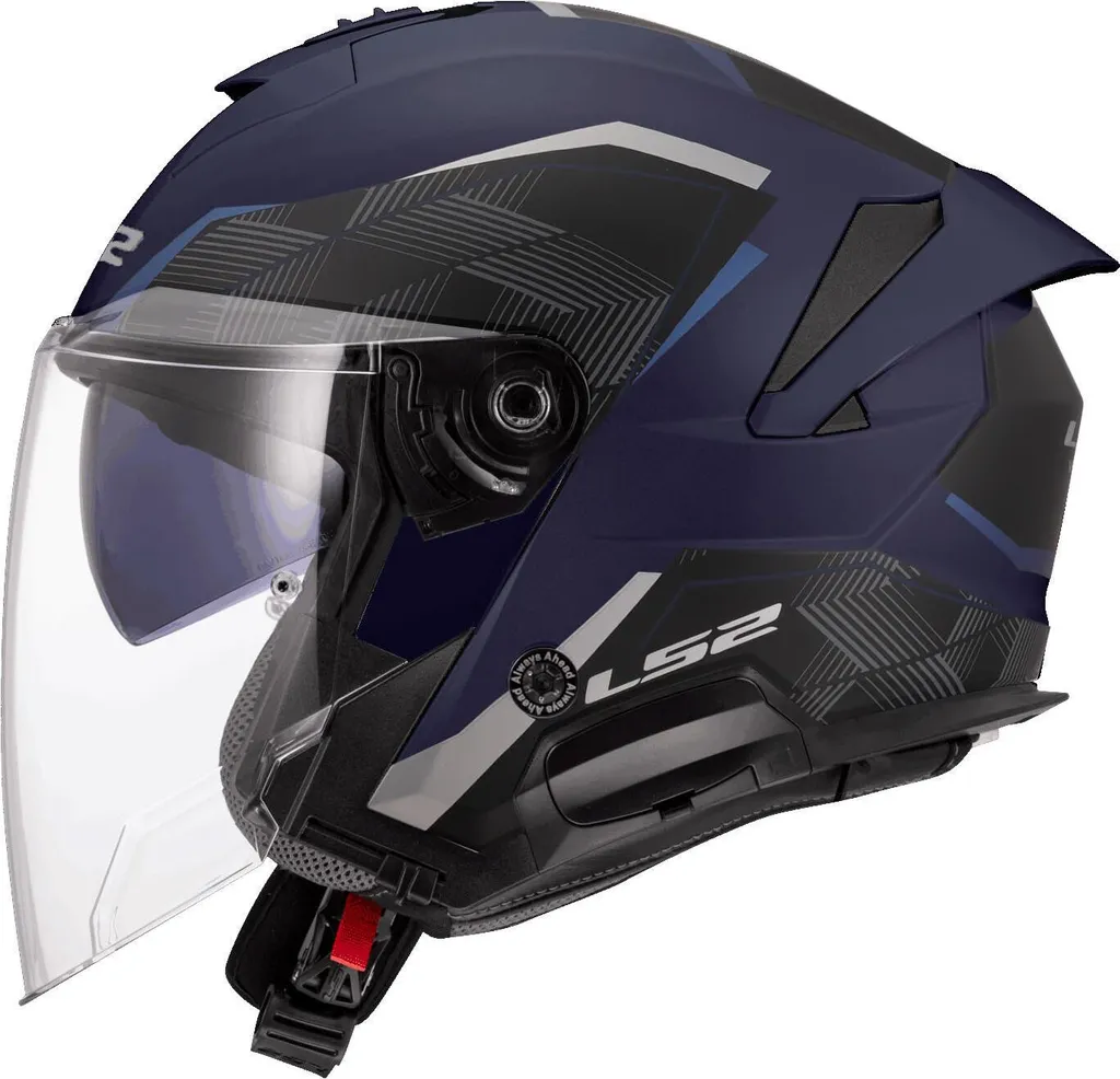 Casque jet de ville LS2 OF618 Verso II Air bleu M pour scooter