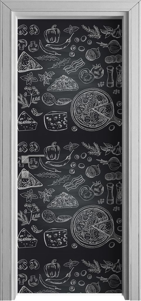 Tür Selbstklebende 80x210 cm Türfolie Türtapete Klebefolie - Pizza Italy Essen