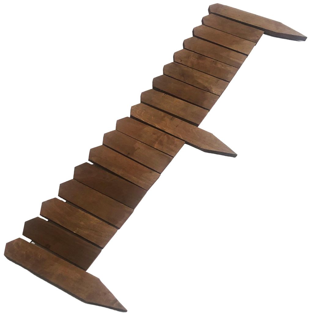 Palisadenzaun aus Holz 120x20cm. Holzzaun aus Buche, Holzumrandung