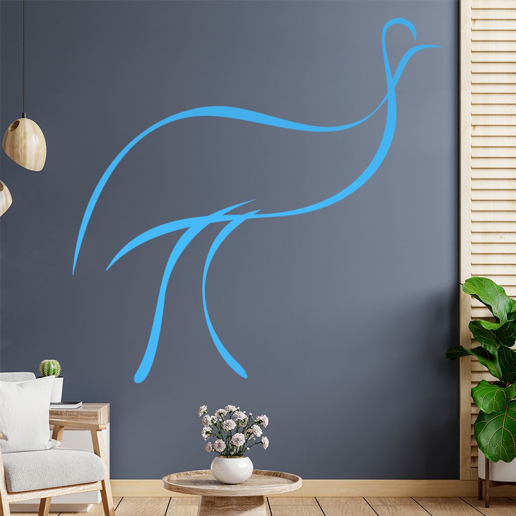 Vogel Linien Wandtattoo in 6 Größen - Wandaufkleber Wall Sticker - Dekoration, Küche, Wohnzimmer, Schlafzimmer, Badezimmer