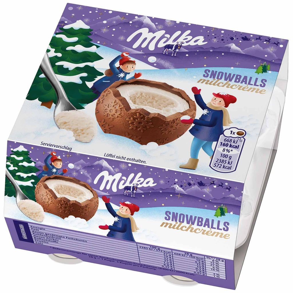 Milka Snowballs Milchcrème 4x28g Produktbild 