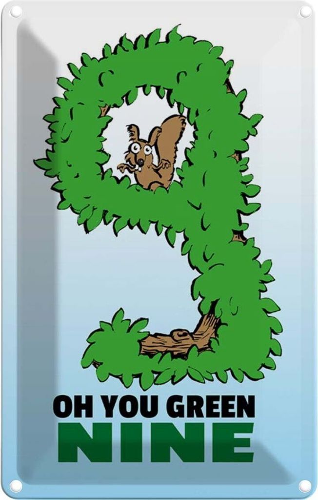 vianmo Blechschild 30x20 cm Oh you green nine Dekoration