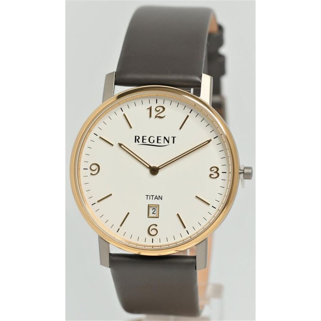 Regent Herren Uhr Lederarmband Leder Armbanduhr Analog schwarz UR1094061