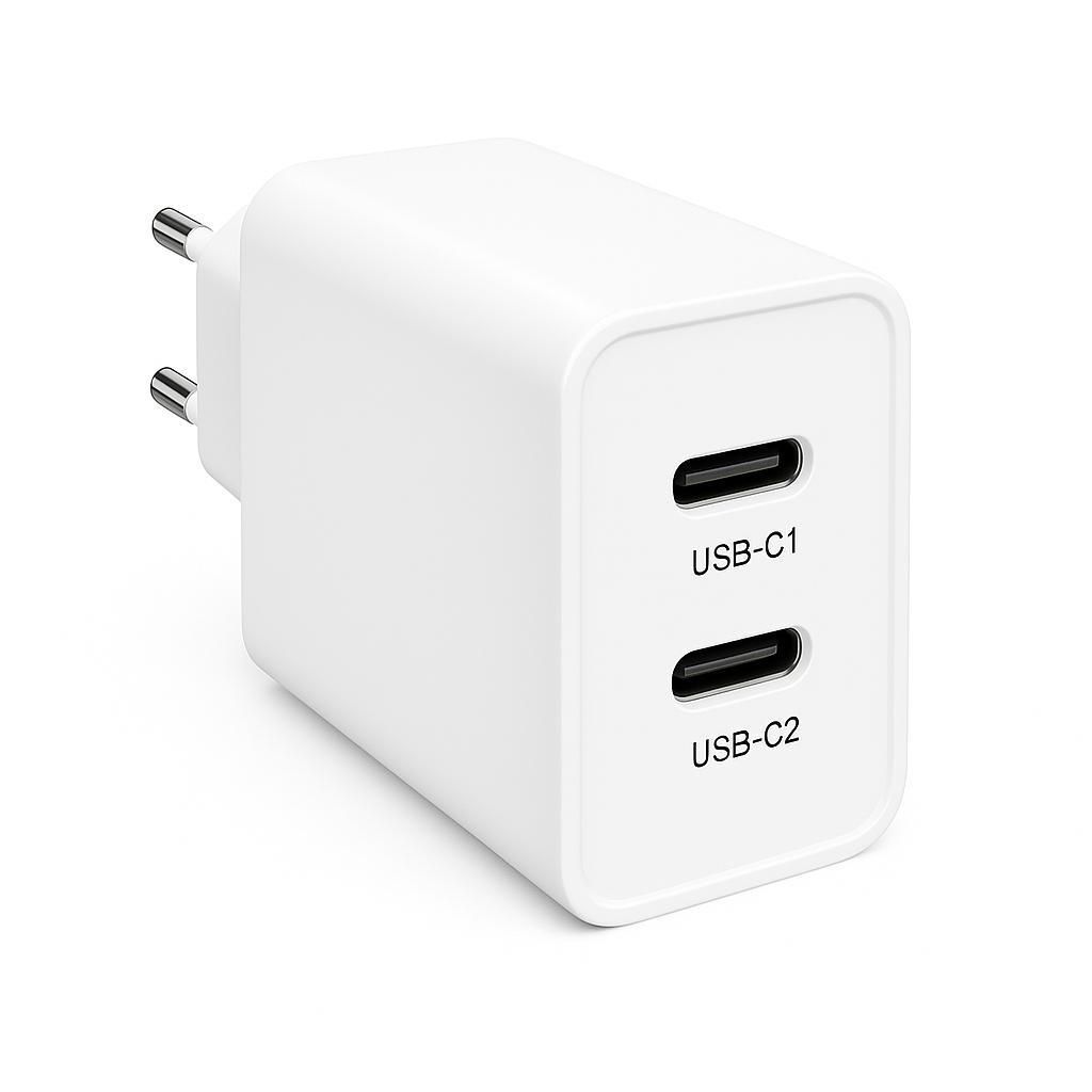 45W USB C Schnellladegerät Ladeadapter – Kompaktes Netzteil in Weiß – Universell geeignet für MacBook, Laptop, Smartphone und Tablet