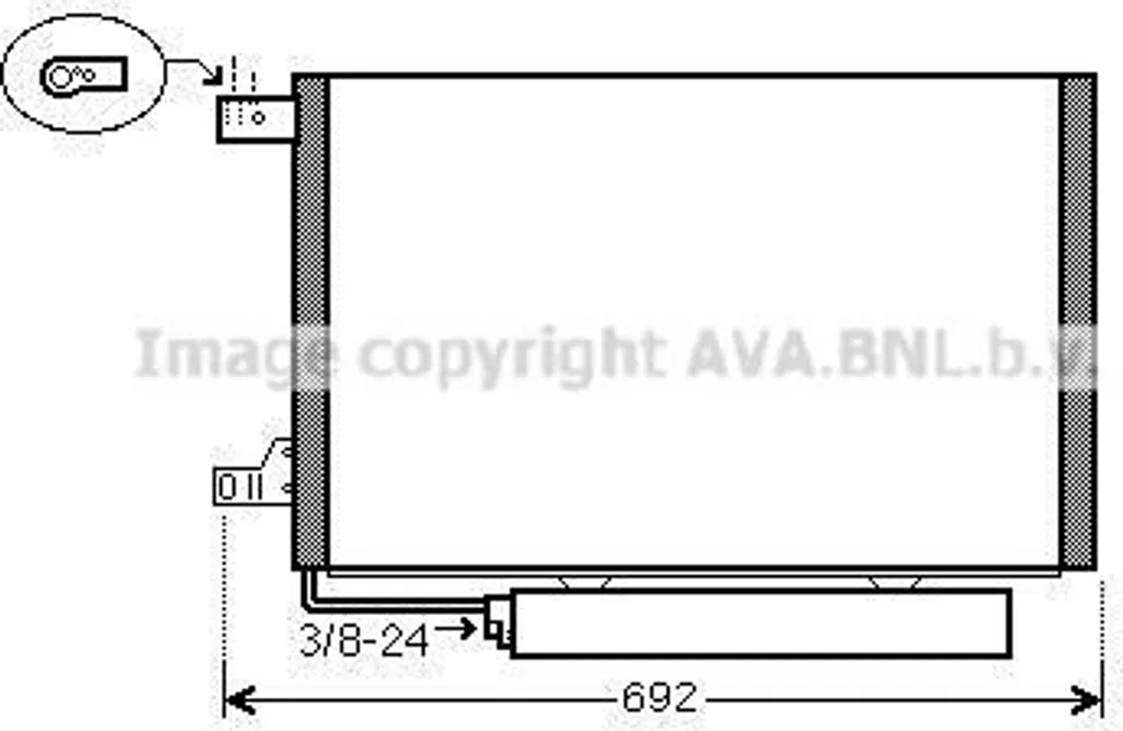 Condenseur de clim avec déshydrateur compatible Classe B W245