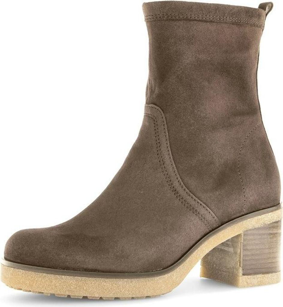 Gabor Damen Stiefeletten für Business-Looks aus braunem Echtleder mit Blockabsatz