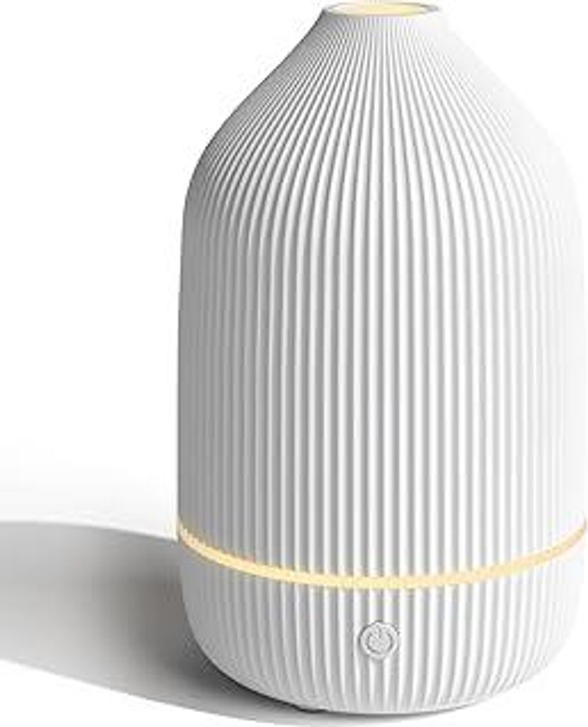 SALUBRITO Aroma Diffuser, 100ml Weiß Diffusor für ätherische Öle, Ultraschall Aromatherapie Diffuser, Klein Diffuser für Zuhause Büro Yoga, G...