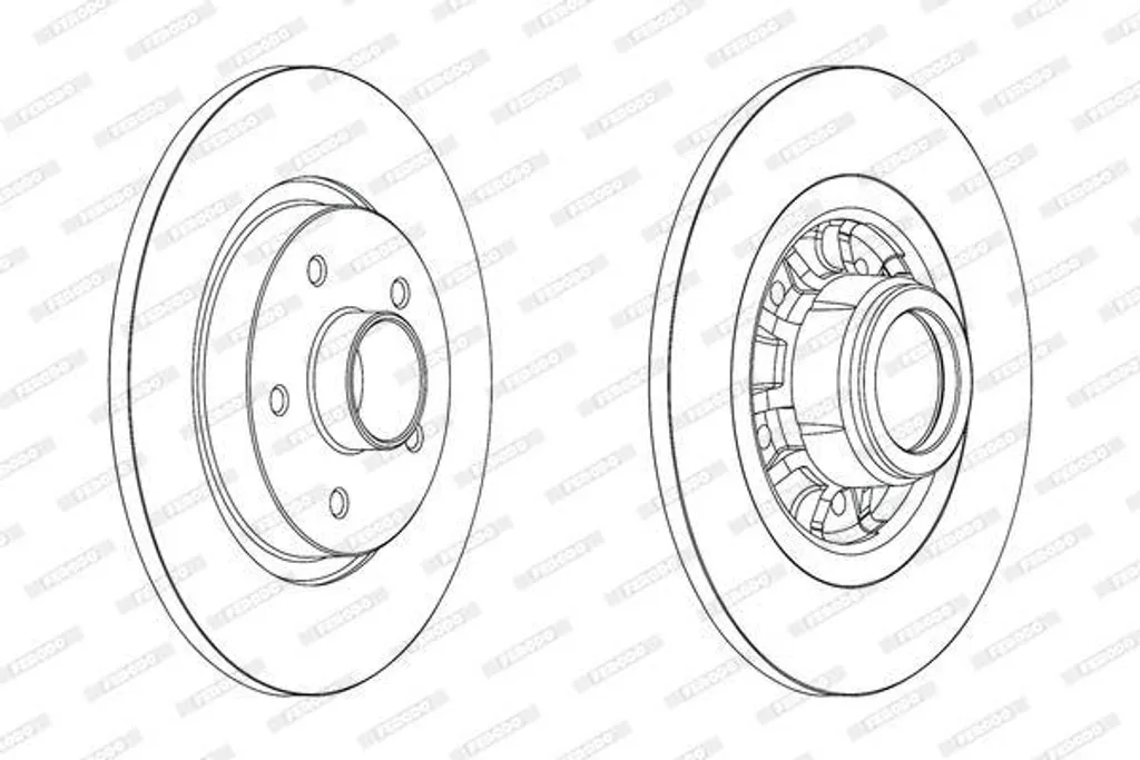 Disque de frein avant ventilé compatible Kangoo et Citan - FERODO OE