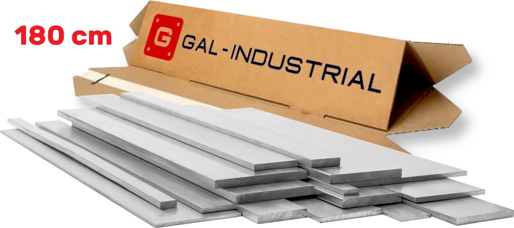 GAL-INDUSTRIAL | Aluminium Flachprofil - 30x4 mm – 180cm - Zuschnitt nach Maß