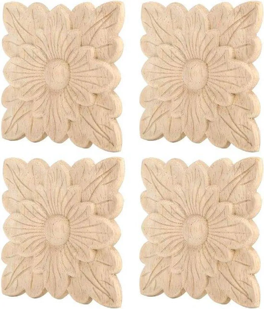 Rénover un Meuble Abîmé avec 4 Appliques en Bois Floral : Solution Déco