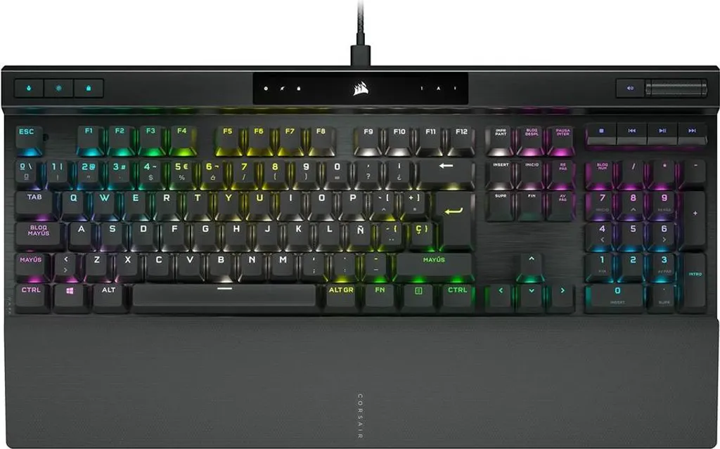 Corsair K70 Gaming Keyboard Noir Qwerty Espagnol - Clavier Mécanique RGB
