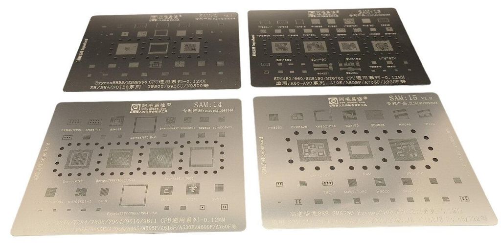 Reballing-Schablonen für Samsung 17 in 1 BGA IC Tin Net Repair SAM1 17